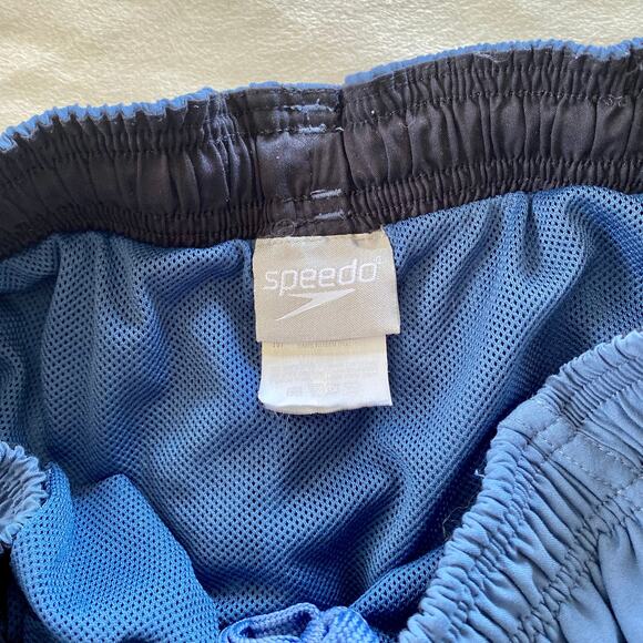 Speedo Men’s Swim Shorts Trunks Elastic Waist Blue Size Medium - Picture 5 of 12